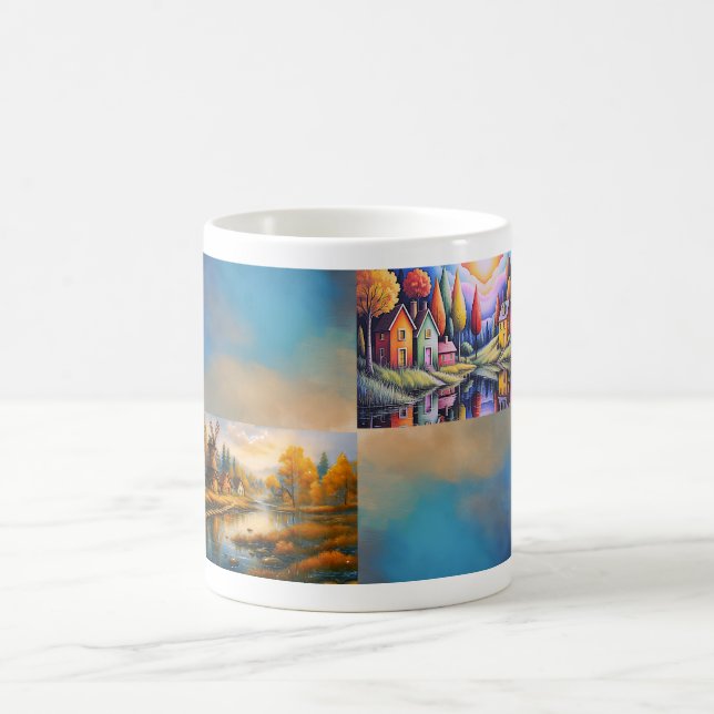 Colorful Village Mug Kaffemugg (Center)
