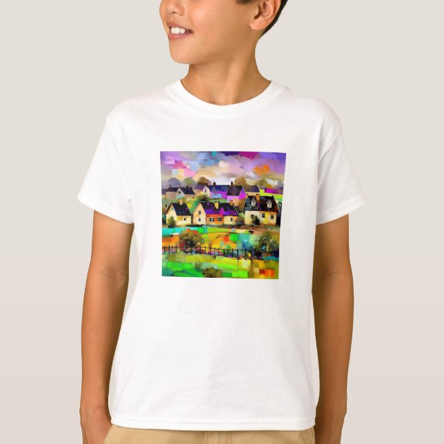 Colorful Village T Shirt (Framsida)