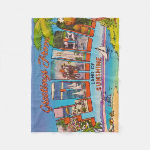 Colorful Vintage Florida Fleecefilt