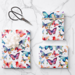 Colorful Watercolor Butterfly Pattern