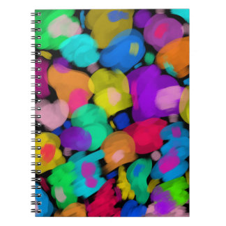Colorful watercolor print anteckningsbok