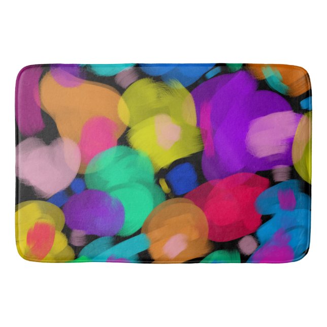 Colorful watercolor print badrumsmatta (Framsidan)