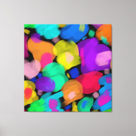 Colorful watercolor print canvastryck