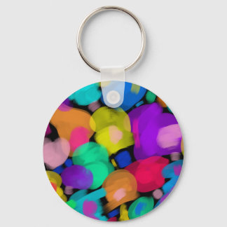 Colorful watercolor print nyckelring