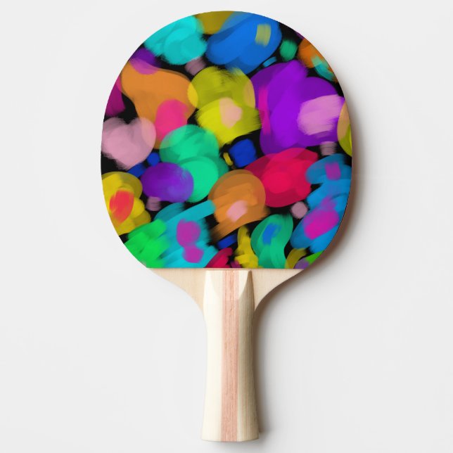 Colorful watercolor print pingisracket (Framsidan)