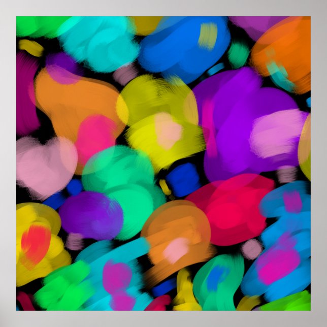 Colorful watercolor print poster (Framsidan)