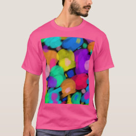 Colorful watercolor print t shirt