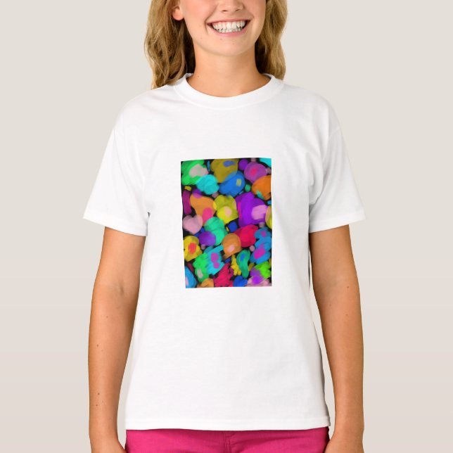 Colorful watercolor print t shirt (Framsida)