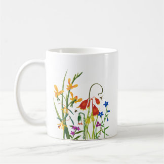 Colorful Watercolor Wildblomma Summer Kaffemugg