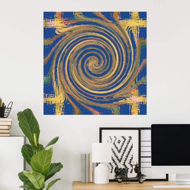 Colorful Weave Twirl Mönster Poster (Hemmakontoret)