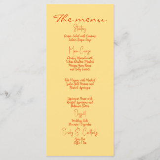 Colorful Whimsical Vintage Handwritten Style Meny