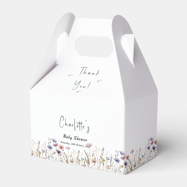 Colorful WildblomBoho Baby Shower Presentaskar (Framsidan Sidan)