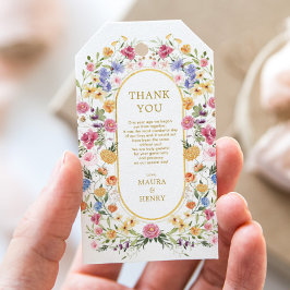 Colorful WildblomGarden Wedding Party favors Presentetikett