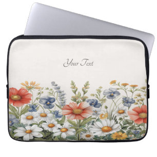 Colorful Wildblomma Laptop sleeve
