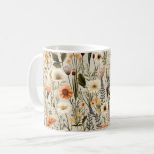Colorful Wildblomma Mönster Kaffemugg