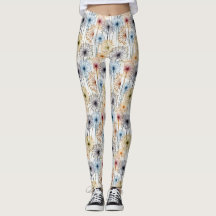 Colorful WildblommDandelion Mönster Leggings