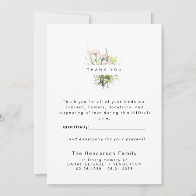 Colorful Wildblommor Funeral Tack (Framsida)