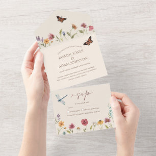 Colorful WildblommWhimsical Bröllop
