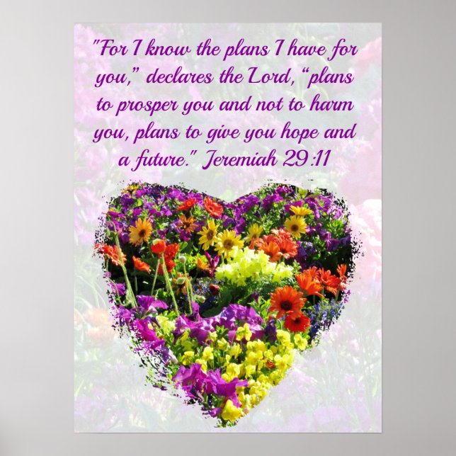 COLORFUL WILDFLOWER JEREMIAH 29:11 ORIGINAL POSTER (Framsidan)