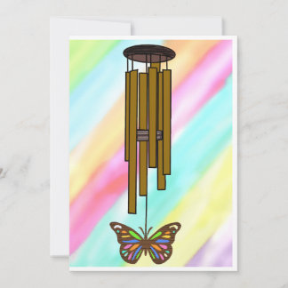 Colorful Wind Chime Card Julkort