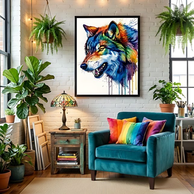 Colorful Wolf  Poster (Skapare uppladdad)