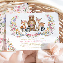Colorful Woodland Wildblomma Garden Baby Shower