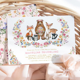 Colorful Woodland Wildblomma Garden Baby Shower Inbjudningar