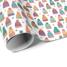 Colorful Woolly Hats Winter Presentpapper