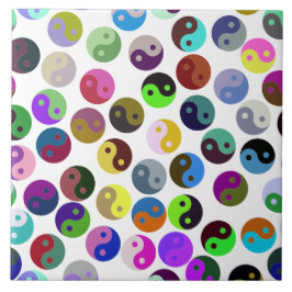 Colorful Ying Yang Mönster Kakelplatta