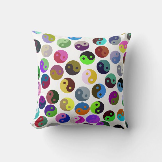 Colorful Ying Yang Mönster Kudde (Framsida)