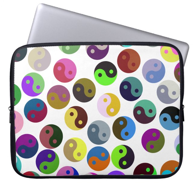 Colorful Ying Yang Mönster Laptop Fodral (Framsidan)