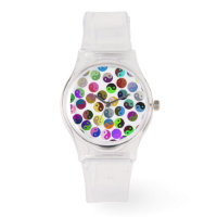 Colorful Ying Yang Mönster Watch