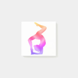 Colorful Yoga Position Chakras Art Post-it Block