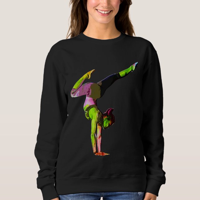Colorful Yoga Woman T Shirt (Framsida)