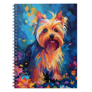 Colorful Yorkshire Terrier Anteckningsbok