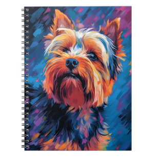 Colorful Yorkshire Terrier Anteckningsbok