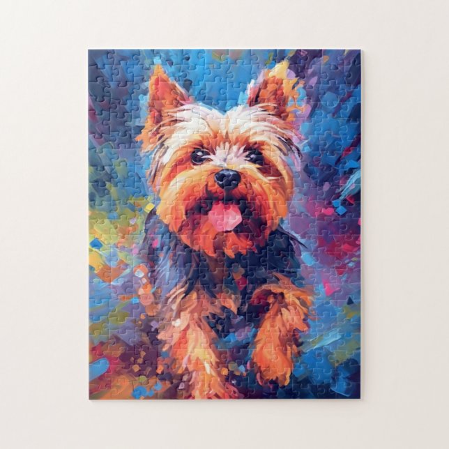 Colorful Yorkshire Terrier Pussel (Vertikal)