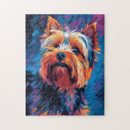 Colorful Yorkshire Terrier Pussel