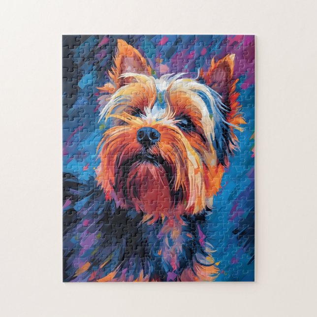 Colorful Yorkshire Terrier Pussel (Vertikal)