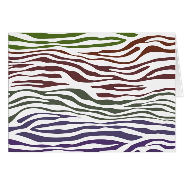 Colorful Zebra Abstrakt All Occassion Hälsning Hälsningskort (Framsidan Horizontal)