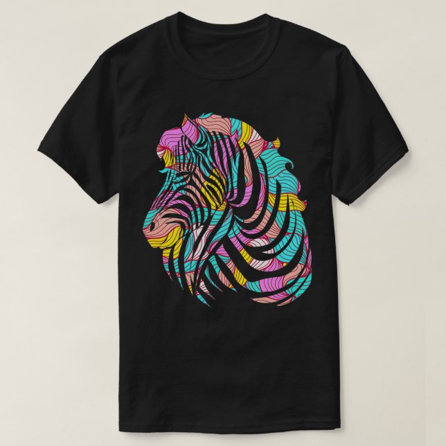 Colorful Zebra T Shirt (Design framsida)