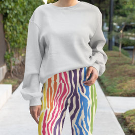 Colorful Zebra Vild Animal Mönster Leggings