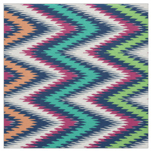 Colorful Zigzag Chevron Mönster Tyg