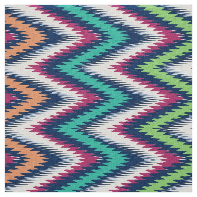 Colorful Zigzag Chevron Mönster Tyg (Prov)