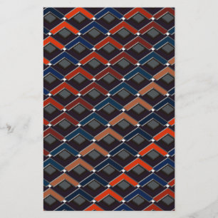 Colorful zigzag Karo-Step Brevpapper