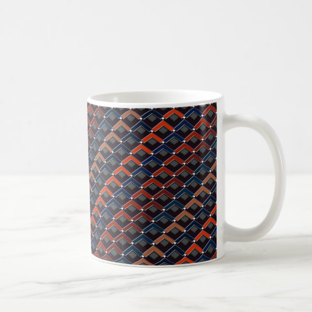 Colorful zigzag Karo-Step Kaffemugg (Höger)