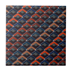 Colorful zigzag Karo-Step Kakelplatta