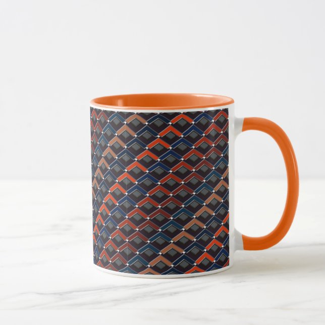 Colorful zigzag Karo-Step Mugg (Höger)