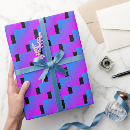 Colorful Zigzag Lila Rosa Blue Black 4Nelson Presentpapper