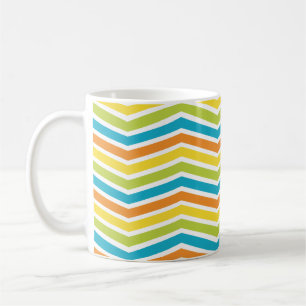 Colorful ZigZag Linjer Kaffemugg
